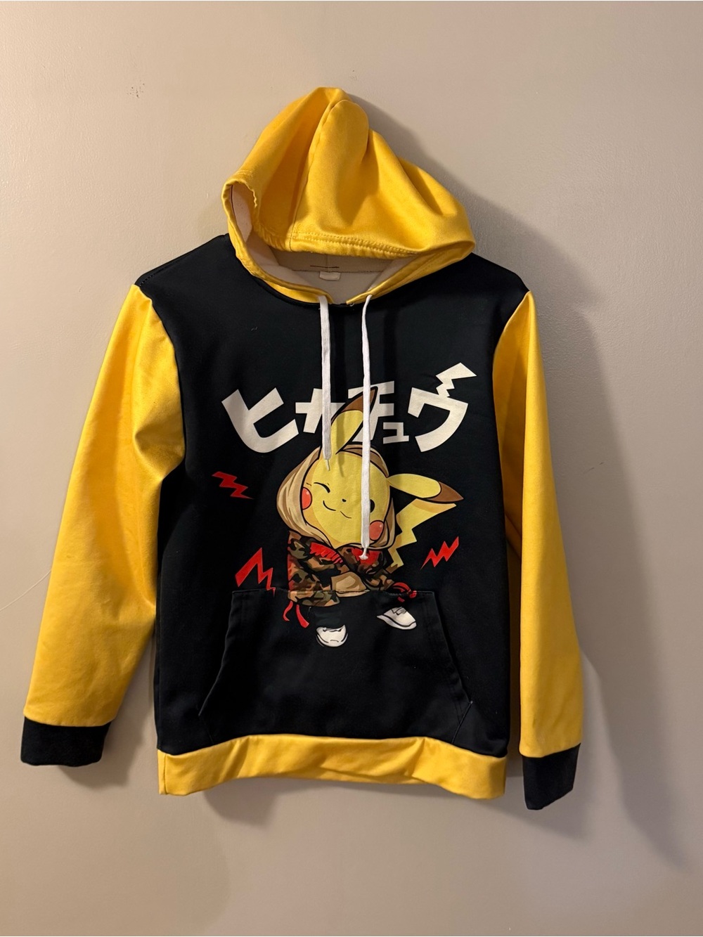 Pokemon Yellow and Black Pikachu Hoodie Sweatshirt